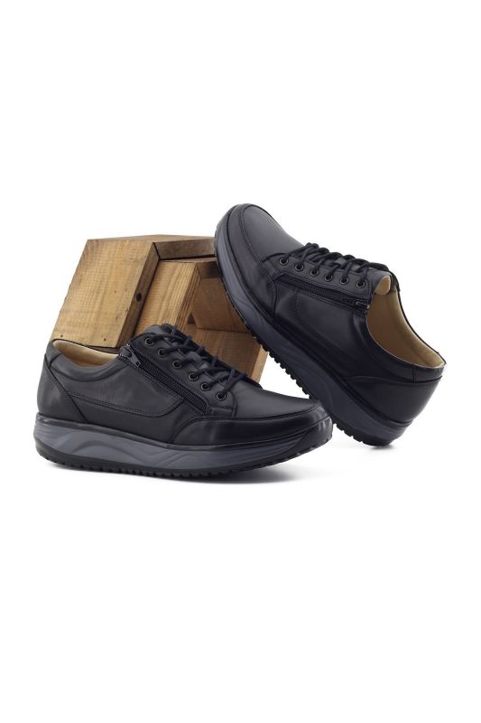 1655 Black Men's Large Size Walking Shoes (45-46)