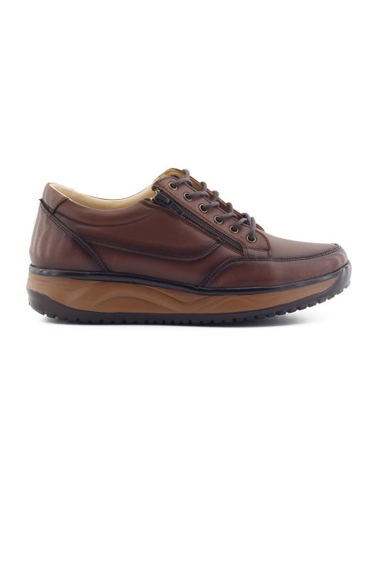 Genuine Leather Men's Walking Shoes - 1655 Tan