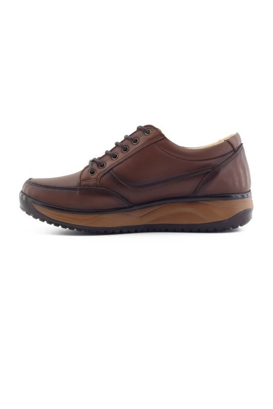 Genuine Leather Men's Walking Shoes - 1655 Tan