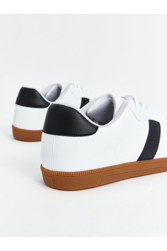 Men's Lace-Up Leather Look Sneakers