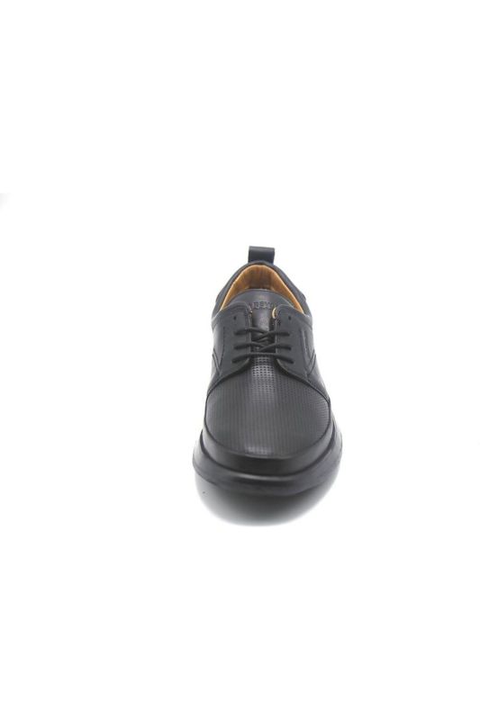 1590 Black Genuine Leather Men's Casual Shoes