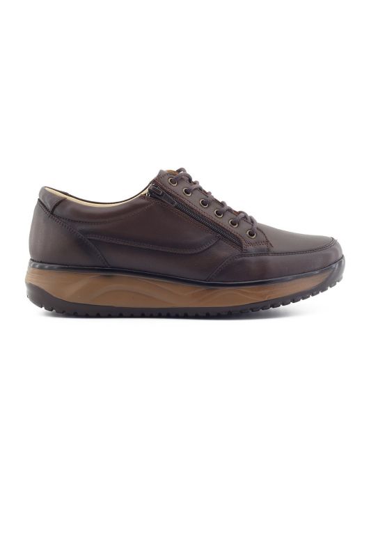 Genuine Leather Men's Walking Shoes - 1655 Brown