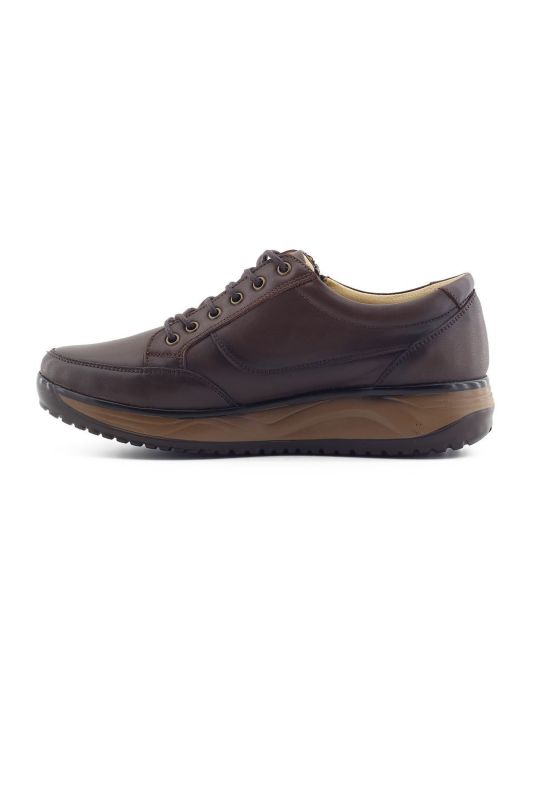 Genuine Leather Men's Walking Shoes - 1655 Brown