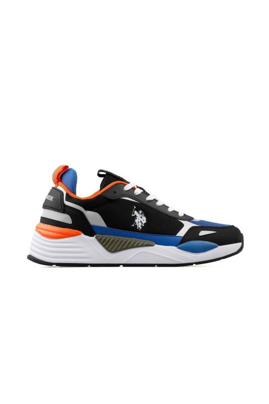 U.s.polo Assn. Recife 2fx Black Blue Orange Men's Casual Shoes 101081415 Colorful