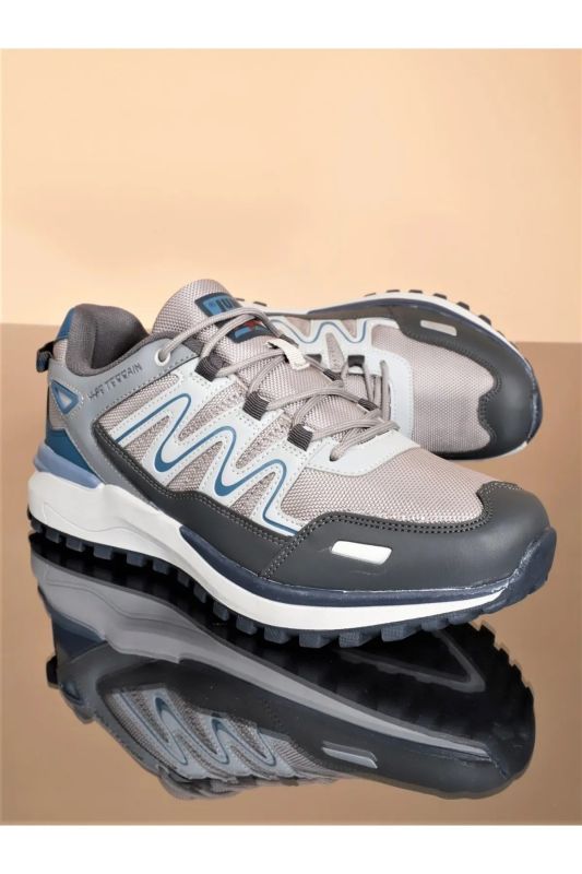 29066 GRAY Blue Anatomical Sole Kaacuk Water Repellent Walking & Running Shoes