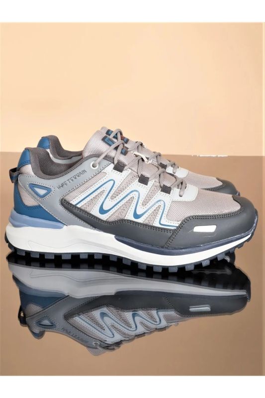 29066 GRAY Blue Anatomical Sole Kaacuk Water Repellent Walking & Running Shoes