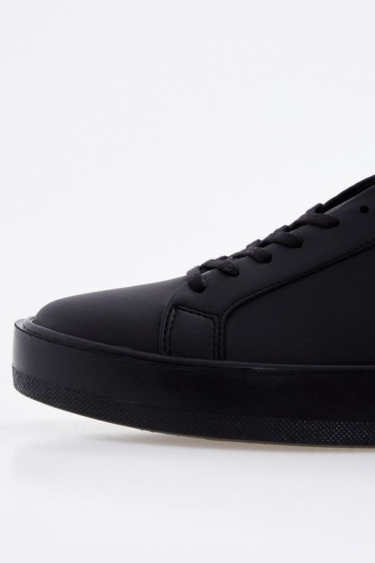 Black Lace-up High Sole Men's Sneakers - 89101