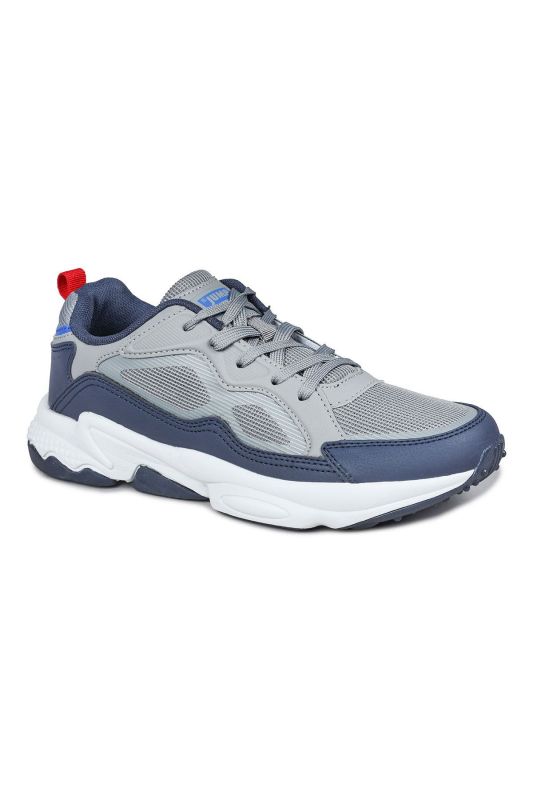 24712 Light Gray - Navy Blue Men's Sneaker Casual Sneakers