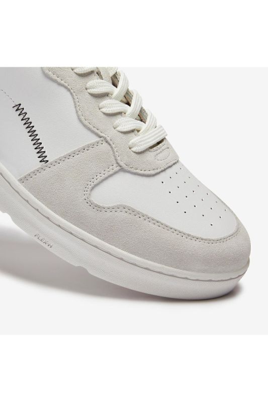 Men's Walking Shoes - White / Leather - Walk Protect