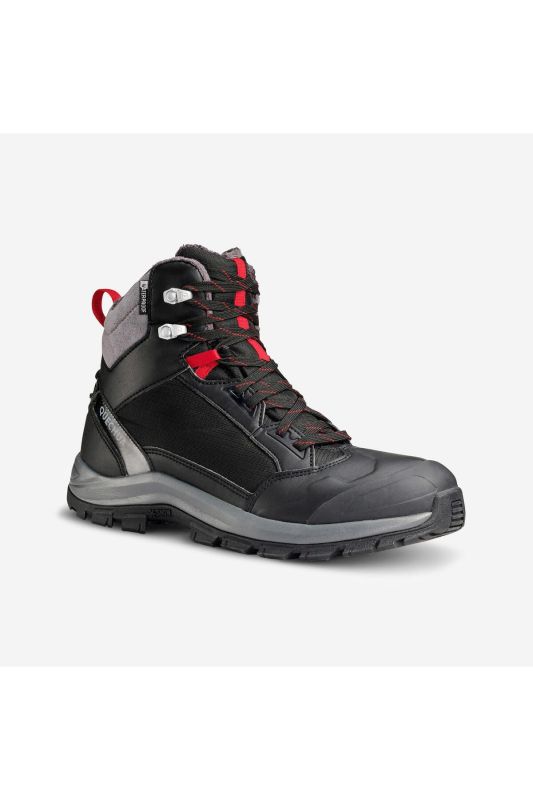 Men's Waterproof Outdoor Snow Boots - Black - Sh500 Mountain