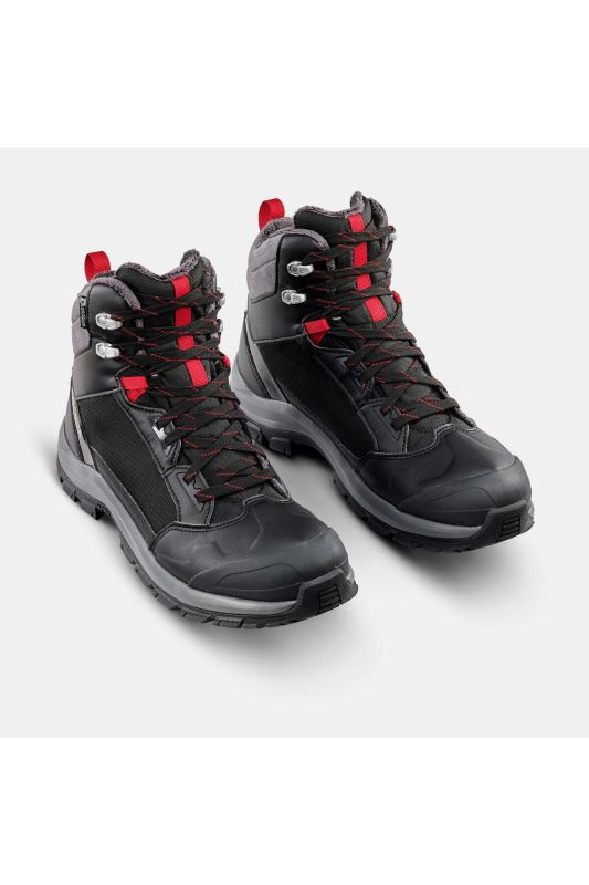 Men's Waterproof Outdoor Snow Boots - Black - Sh500 Mountain