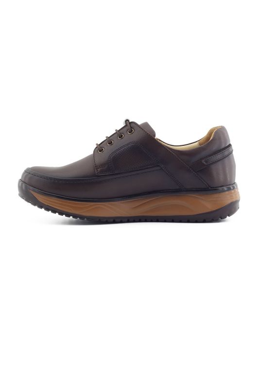 Genuine Leather Men's Walking Shoes - 1853 Brown