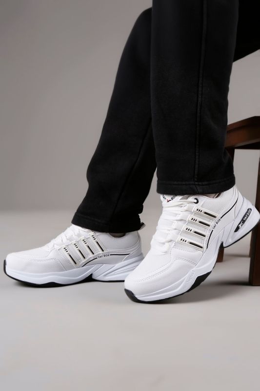 Black and white Orthopedic-anatomic Sole Casual Walking Shoes