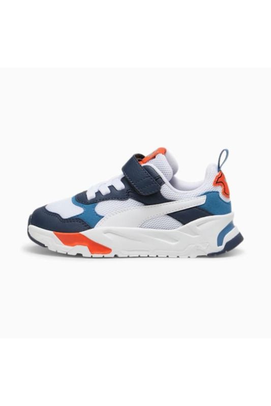 390838-15 Puma Trinity Jr Unisex Sneakers Club Navy-White-Redmazing-Blue Horizon