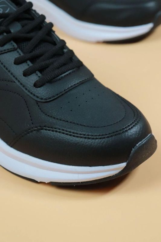 Unisex Winter Waterproof Anti-Slip Poly Sole Lightweight Comfortable Orthopedic Leather Black Style Sneakers